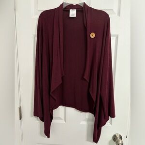 Women’s maroon button cardigan size small